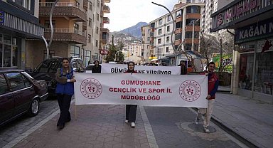 Gümüşhane'de obeziteye dikkat çekmek için yürüdüler