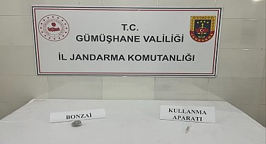 Gümüşhane'de uyuşturucu operasyonunda 1 şüpheli yakalandı