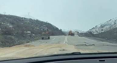 Hakkari-Van yolunda çökme: Ulaşım kontrollü sağlanıyor