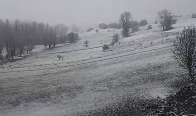 Halkapınar'da nisan ayında kar sürprizi