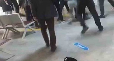 Hastane acilinde kavga kamerada