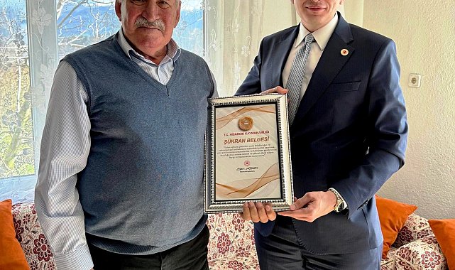 Hisarcık'ta gazilere Şükran Belgesi