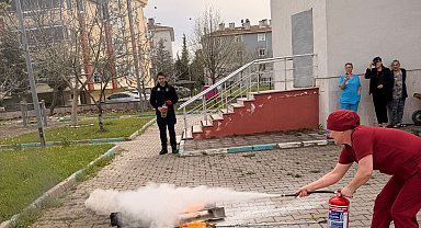 Huzurevinde yangın tatbikatı