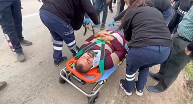 Isparta'da elma yüklü çekici kanala devrildi: 1 yaralı