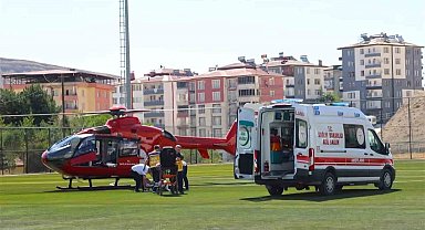 Kalp krizi geçiren hasta hava ambulansıyla Malatya'ya sevk edildi