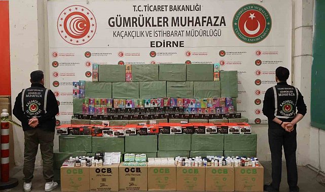 Kapıkule'de 33 milyon liralık kaçak eşya ele geçirildi