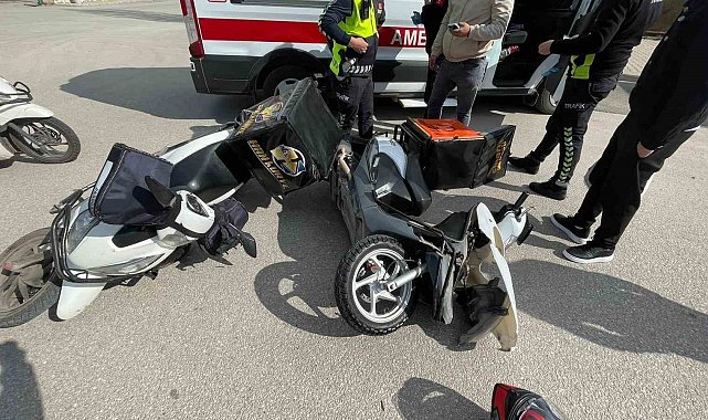 Karaman'da motokuryeler çarpıştı: 2 yaralı