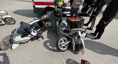 Karaman'da motokuryeler çarpıştı: 2 yaralı