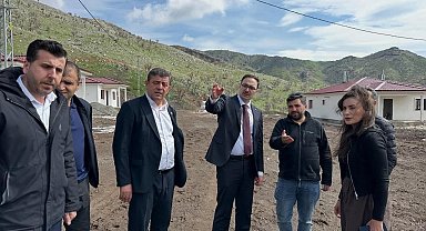 Kaymakamı Yıldız, İnlice'de kırsal konut çalışmalarını inceledi