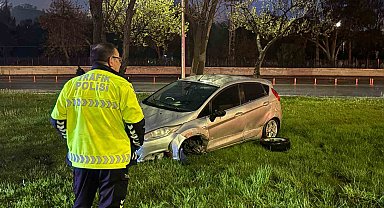 Kayseri'de kaza yapan sürücü otomobilini bırakıp kaçtı