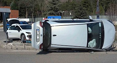 Kırıkkale'de iki otomobil çarpıştı: 1 yaralı