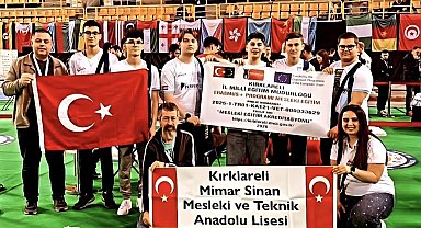 Kırklareli Mimar Sinan Mesleki ve Teknik Anadolu Lisesi öğrencileri dünya şampiyonu oldu