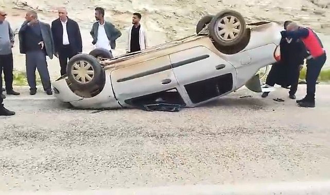 Kontrolden çıkan otomobil takla attı: 1 yaralı