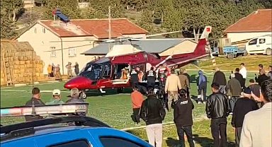 Konya'da tarım aracı kazasında yaralanan vatandaşa hava ambulansı