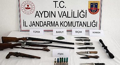 Köşk'te ruhsatsız silah ele geçirildi