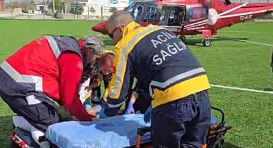 Kulu'da kalp rahatsızlığı geçiren vatandaşa hava ambulansı