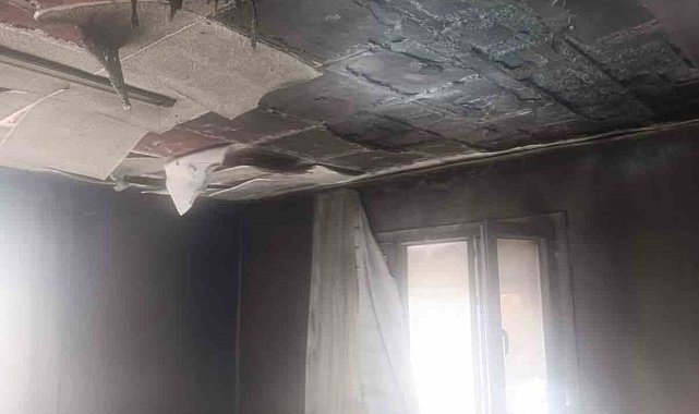 Kumlu'da ev yangını