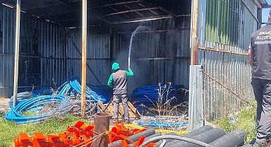 Kütahya'da depo yangını paniğe neden oldu