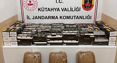 Kütahya'da kaçak tütün ve sigara operasyonu