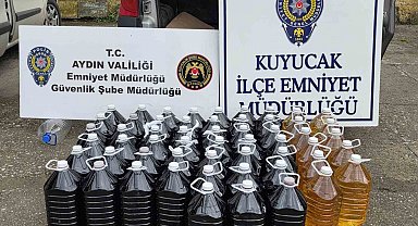Kuyucak'ta 280 litre sahte alkol ele geçirildi