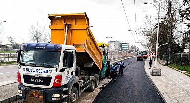 Malatya'da çevre yolu yan yolları yenileniyor