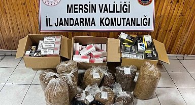 Mersin'de kaçak makaron operasyonu: 2 gözaltı