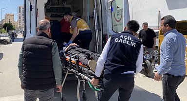 Motosikletten düşen sürücü yaralandı