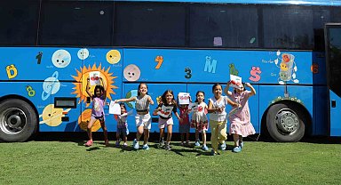 Nazilli'de çocuklara özel Mobil Oyun Otobüsü mahalle mahalle geziyor