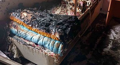 Nevşehir'de yıldırım düşen evde yangın çıktı