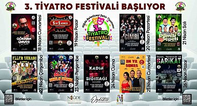 Niğde'de 3. Tiyatro Festivali heyecanı başlıyor