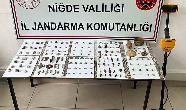 Niğde'de 'Anadolu Mirası' operasyonu: 145 tarihi eser ele geçirildi