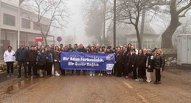 Nilüfer Belediyesi'nden kansere karşı farkındalık yürüyüşü