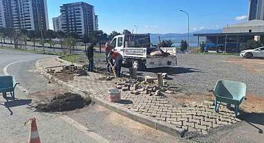 Onikişubat Belediyesi'nden 9 farklı mahallede eş zamanlı kaldırım ve yol çalışması