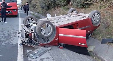 Orman Bölge Müdürlüğü görevlilerini taşıyan araç takla attı: 3 yaralı