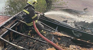 Ortaca Dalyan'da çatı yangını