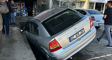 Otomobil bakım kanalına düştü