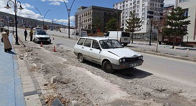 Otomobil ile kamyonet çarpıştı: 1 yaralı