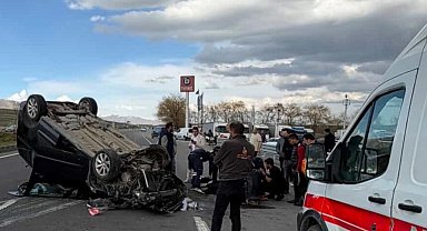 Otomobil takla attı; 4 yaralı