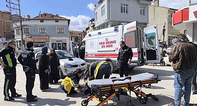 Otomobilin çarptığı yaya yaralandı