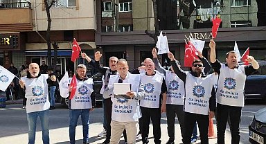 Öz İplik İş'ten Ar Leder önünde basın açıklaması