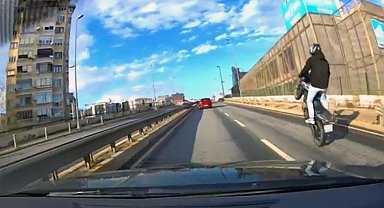 Pendik'te trafikte akrobatik hareket yapan motosiklet sürücüsüne 46 bin TL ceza