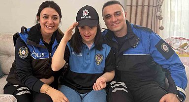 Polis olma hayali kuran İrem'e doğum gününde üniforma sürprizi
