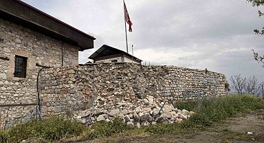 Roma İmparatoru Sezar'ın "Geldim, gördüm, yendim" dediği kale surlarında çökme yaşandı