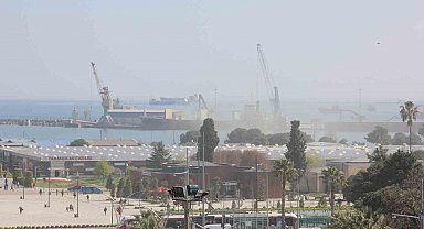 Samsun Limanı toz duman