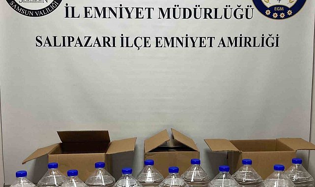 Samsun'da kaçak alkol operasyonu: 60 litre etil alkol ele geçirildi