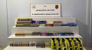 Şanlıurfa'da yol kontrolünde 8 bin 958 paket gümrük kaçağı sigara ele geçirildi