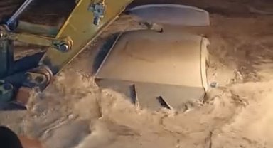 Selde hayatını kaybeden 2 kişinin bulunduğu aracın son görüntüleri ortaya çıktı