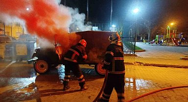 Seyir halindeki araç alev aldı