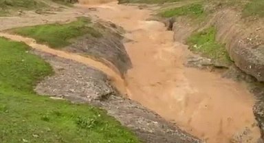 Siirt'te dolu yağışı etkili oldu, bahçeler zarar gördü