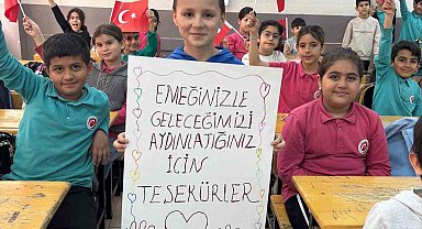 Siirt'te öğrencilerden öğretmenlere sıcak karşılama